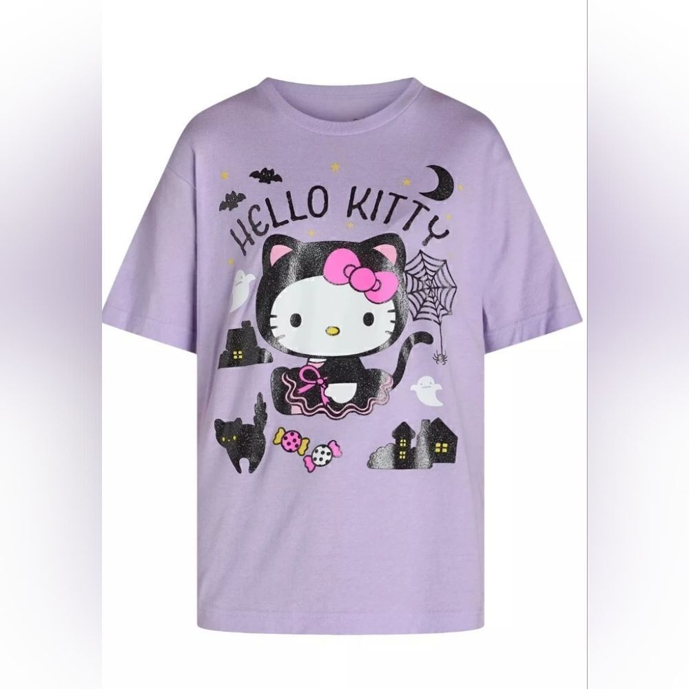 Kitty Hello Kitty Halloween Graphic Short Sleeve Tee, Womens Size XXS 00